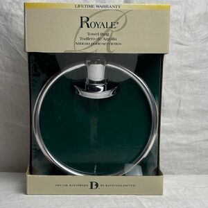 NIB Bath Unlimited Royale Chrome Towel Ring